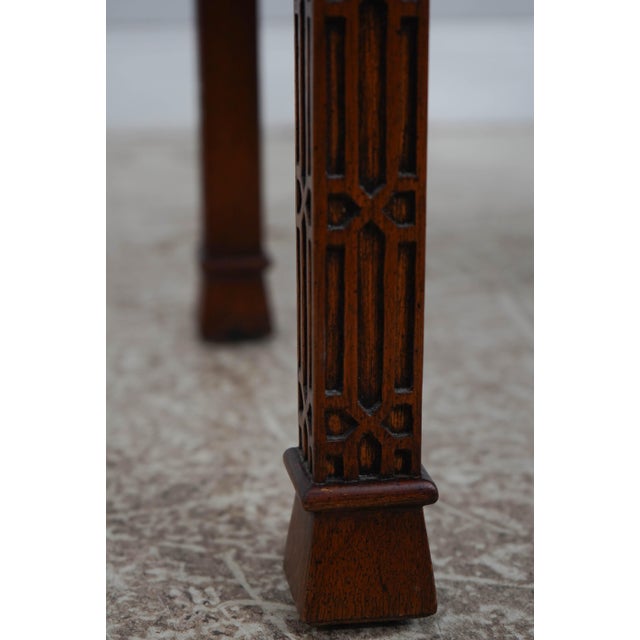 Pair of Chippendale Mahogany Glass Top Showcase End Tables For Sale - Image 12 of 17