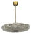 1960s Carl Fagerlund, Pendant Light, Textured Glass, Brass For Sale