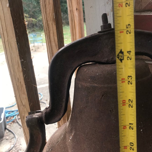 1800s Crystal Metal No 3 Complete Cast Iron Bell For Sale - Image 13 of 15