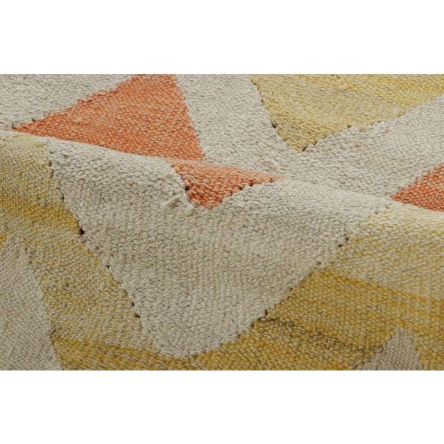 Textile Vintage Egyptian Kilim With Gold and Chevrons - Rug & Kilim For Sale - Image 7 of 7