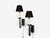 Tommi Parzinger, Large Wall Sconces, Chromed Steel, Brass, Fabric, Usa, 1950s For Sale - Image 4 of 11