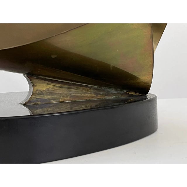 1970s 1970s Joseph McDonnell (American) Abstract Flowing Curves Metal Sculpture For Sale - Image 5 of 12