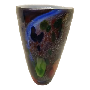 1980s Glass Europa Ds Multicolor Vase
