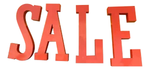 Vintage Metal Porcelain Sign Letters " Sale" or " Ales"
