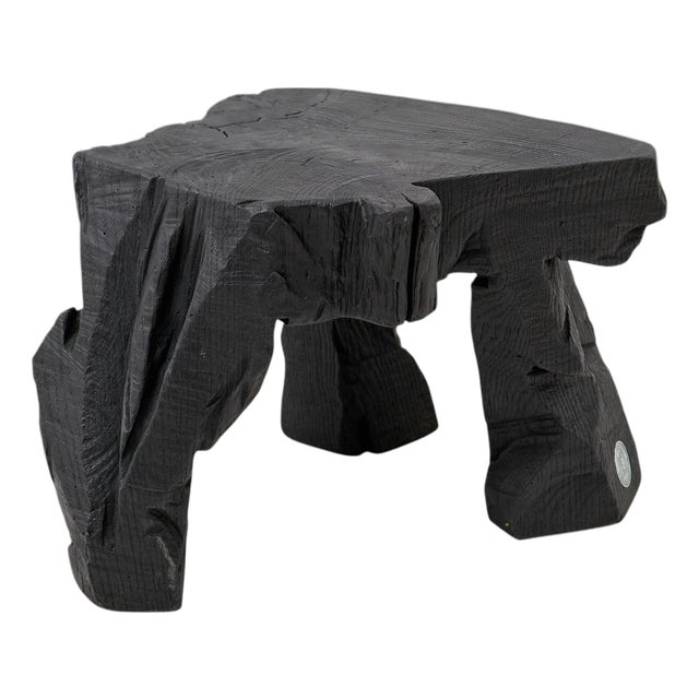 Sculptural Hardwood Stool by Logniture For Sale