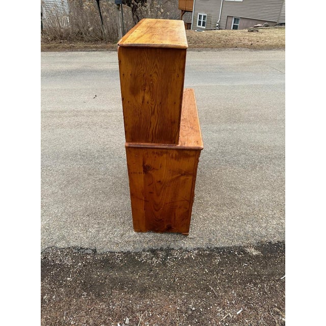 White Pine Desk W/Storage (Wooden Nails) For Sale - Image 6 of 9