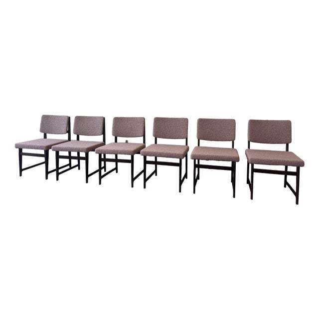 Belgian Dining Chairs, 1960s, Set of 6 For Sale