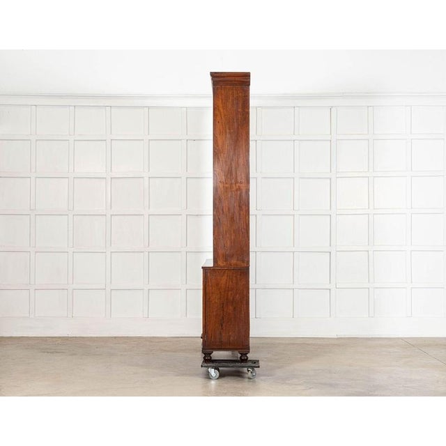 Wood Large Antique English Mahogany Bookcase, 1870 For Sale - Image 7 of 18