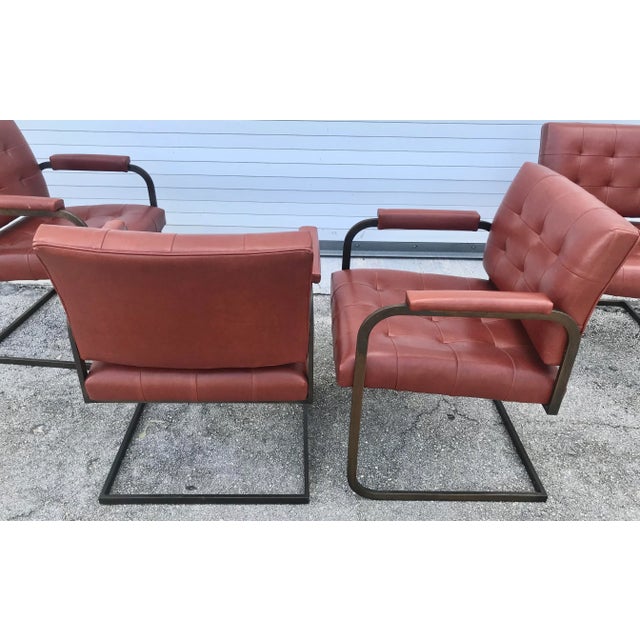 Patrician Vintage Tufted Patrician Chairs - Set of 4 For Sale - Image 4 of 9