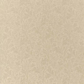 Morris & Co Thistle Weave Fabric in Linen For Sale