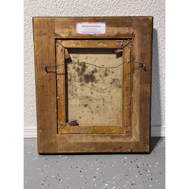 French Antique Original Oil Painting on Canvas, Rococo, Framed For Sale - Image 11 of 12