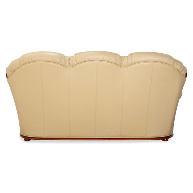 Three-Seater Sofa in Leather and Wood from Nieri For Sale - Image 14 of 16