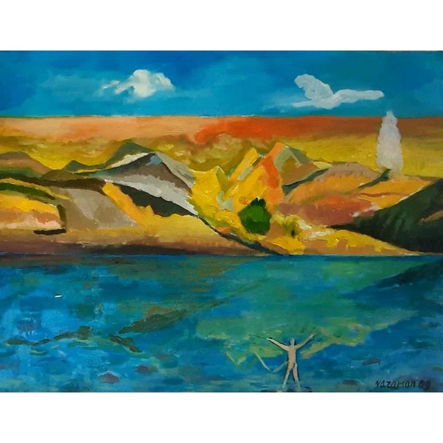 Iszchan Nazarian, Sunny Hills, Acrylic on Canvas, 2009 For Sale - Image 4 of 6