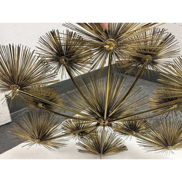 Curtis Jere Vintage Brass Sea Urchin/Dandelion Wall Sculpture For Sale - Image 12 of 13