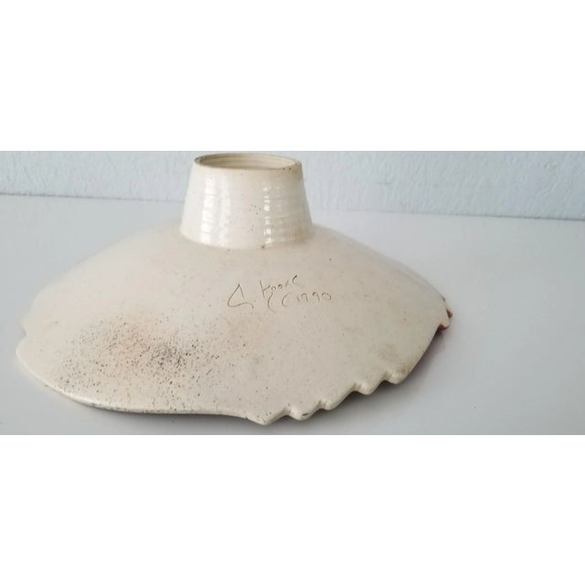 Ceramic 1990 Vintage J Koons Geometric Art Pedestal Bowl/Sold For Sale - Image 7 of 10