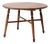 Vintage Round Wood Coffee Table With Turned Legs For Sale