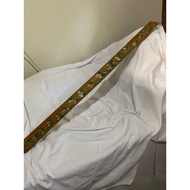 Antique French baguette bread board that has been hand painted and signed with jasmine vine. Great for displaying fruits...