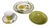 1970s Mikasa "Tampa" Dinnerware Set, 12 Place Settings, Avocado Green & Yellow - 74 pcs For Sale