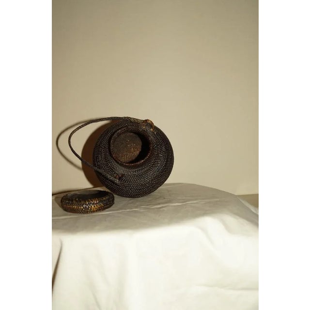 Early 20th Century Vintage Filipino Ifugao Ulbong Rice Basket Hand Woven Bamboo For Sale In Palm Springs - Image 6 of 10