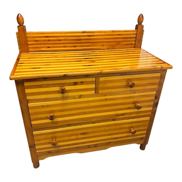 1940s Handmade Stripped Dresser For Sale - Image 11 of 12