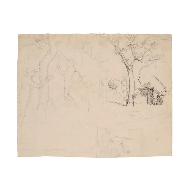Marcel Mangin, Landscape, Pencil, Early 20th Century For Sale - Image 3 of 3