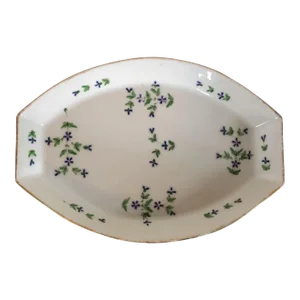 Early 19th Century French Empire Nast Cornflower or Sprig Pattern Porcelain Platter