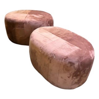 Las Vegas Velvet Pouf Ottomans For Sale