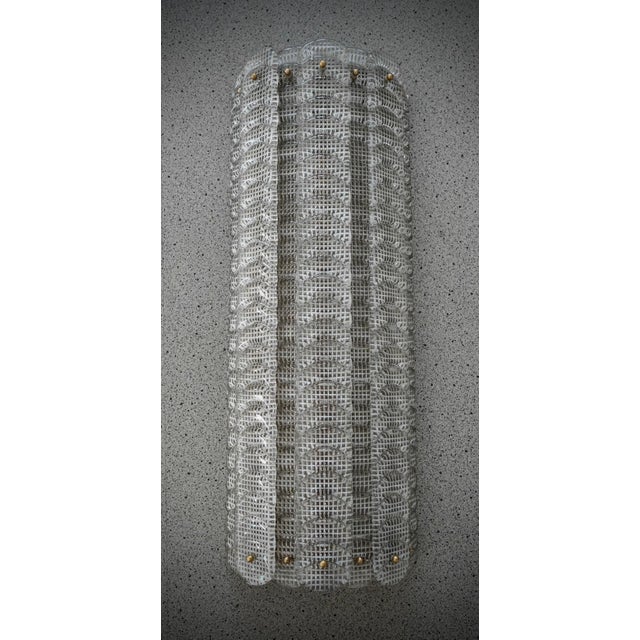 White Murano Semi Circle Transparent White Art Glass Wall Light and Sconces, 2000 For Sale - Image 8 of 10