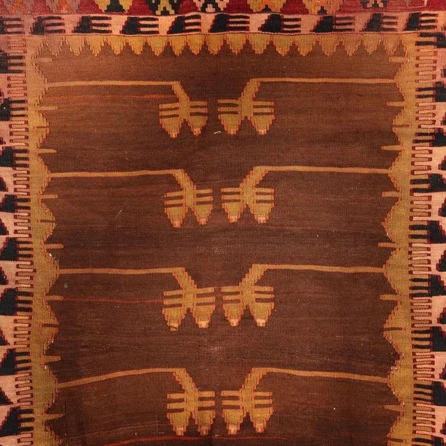 Kilim Rug in Wool For Sale - Image 6 of 10