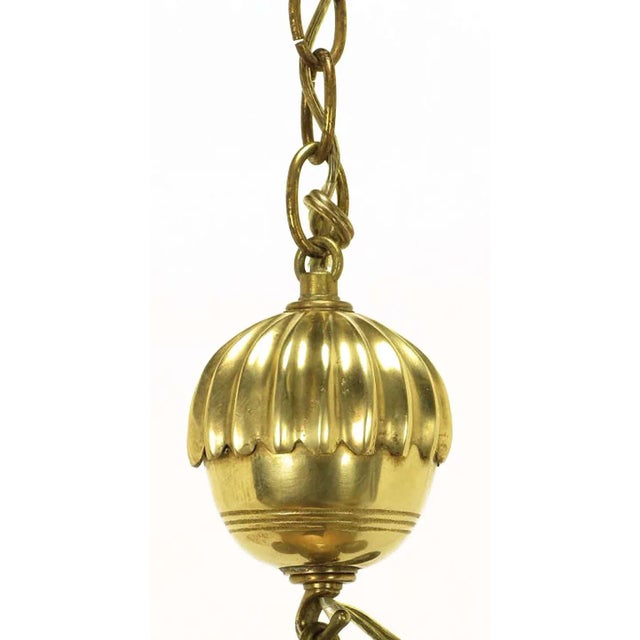 Marbro Brass Empire Style Pendant Lamp For Sale In Chicago - Image 6 of 9