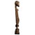 Antique Mumuye male figure from Nigeria, masterfully carved in wood with the elongated proportions and openwork arm...