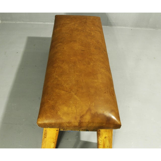 1950s Leather Gym Bench, 1950s For Sale - Image 5 of 8