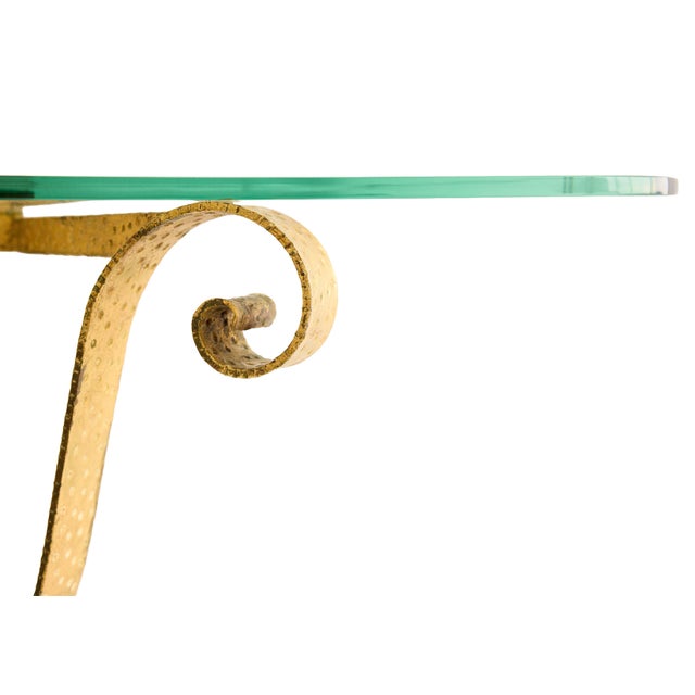Metal Italian Mid-Century Gilt Wall-Mount Console Table by Pier Luigi Colli, 1940s For Sale - Image 7 of 16