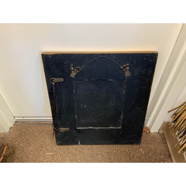Late 20th Century 20th Century Wood Folk Floral Mirror For Sale - Image 5 of 9