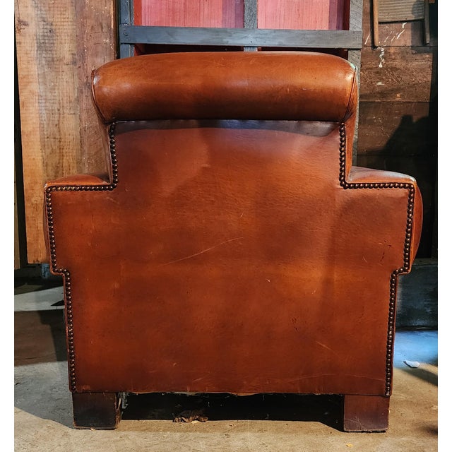 Vintage French Art Deco Club Chair For Sale - Image 4 of 4