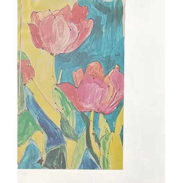 Mid 20th Century Mid Century American Artist Sally Brody Framed Monotype Painting, Water-Based Inks on Paper, Framed, Signed For Sale - Image 5 of 9