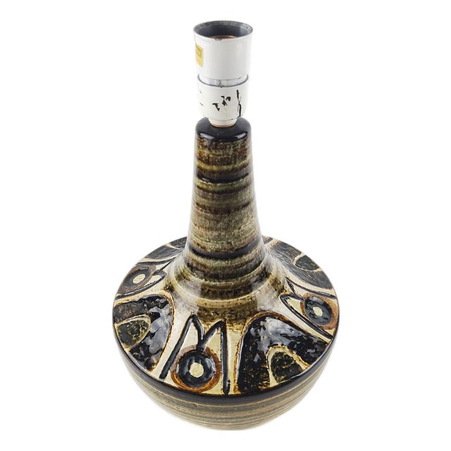 Large Mid-Century Danish Ceramic Lamp from Soholm, 1960s For Sale