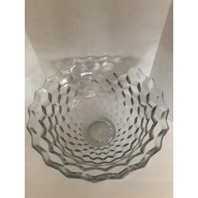 Fostoria American Line Stem 2056 Pressed Glass Punch or Fruit Bowl. Pre-owned, Great condition. Minor scratches...