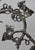 Art Nouveau Four-Arm Silver Plate Epergne Candelabra With Engraved Glass Bowl For Sale - Image 9 of 11