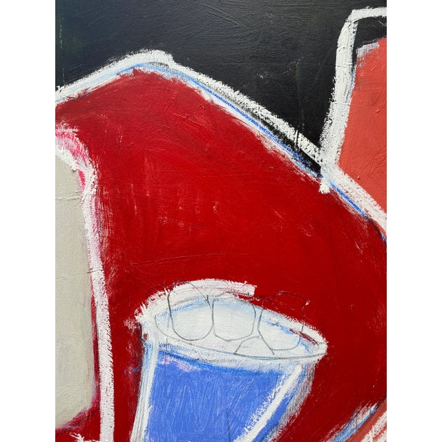 "Primarily" Contemporary Abstract Still Life Mixed-Media Painting by Sarah Trundle For Sale - Image 6 of 8