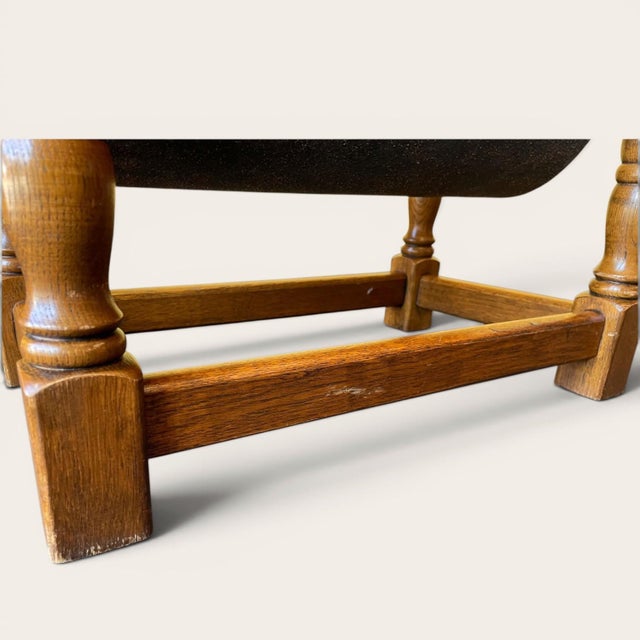 Dutch Wood Magazine Rack with Leather Sling, 1970s For Sale - Image 10 of 12