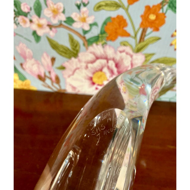 Steuben Glass Late 20th Century Steuben Crystal Salmon, 19/300 For Sale - Image 4 of 4