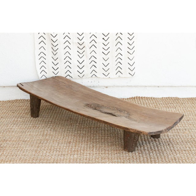 19th Century Ancient Patinated Brown African Coffee Table For Sale - Image 5 of 8