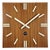 Vintage Brown Wooden Wall Clock from Pragotron, 1980s For Sale