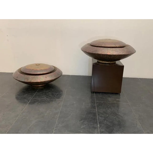 Gold Disco Astrale Abstract Sculpture by Ravi Sing for Marco Polo Italia, 1990s For Sale - Image 8 of 10