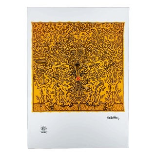 After Keith Haring, Figurative Composition, 1990s, Limited Edition Lithograph For Sale