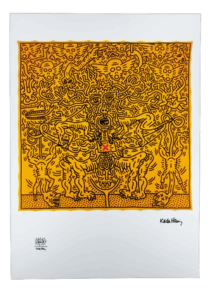 After Keith Haring, Figurative Composition, 1990s, Limited Edition Lithograph