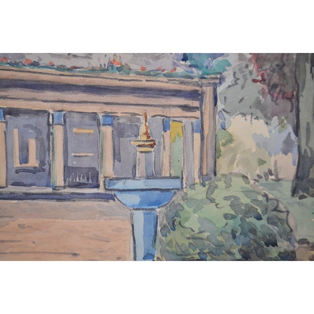 Georges Massie (French 1900-1975) Watercolor "Bagnoles De L'orne. Thermal Establishment", 1957, Signed For Sale - Image 9 of 13