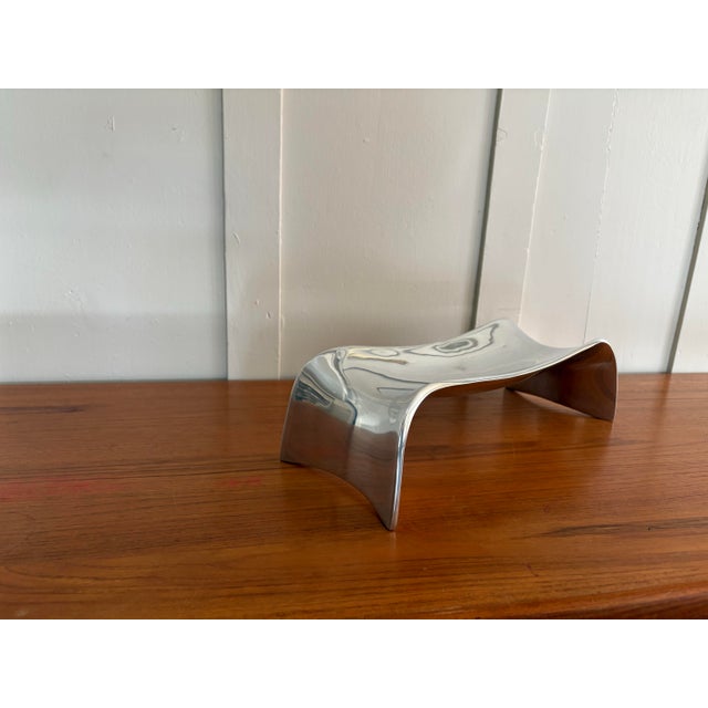 Nambe Neil Cohen for Nambe Sculptural Silver-Tone Bench Tray, 2007 For Sale - Image 4 of 11