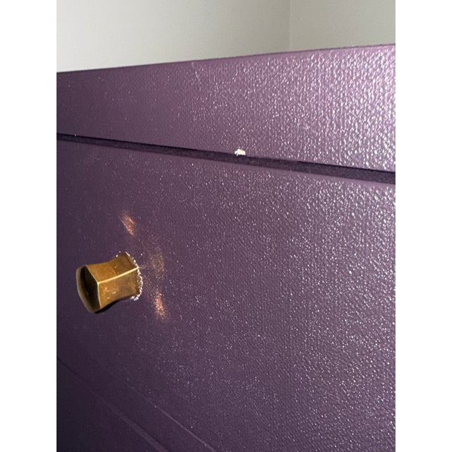 Made Goods Jarin Tallboy in Aubergine Linen For Sale In Washington DC - Image 6 of 10